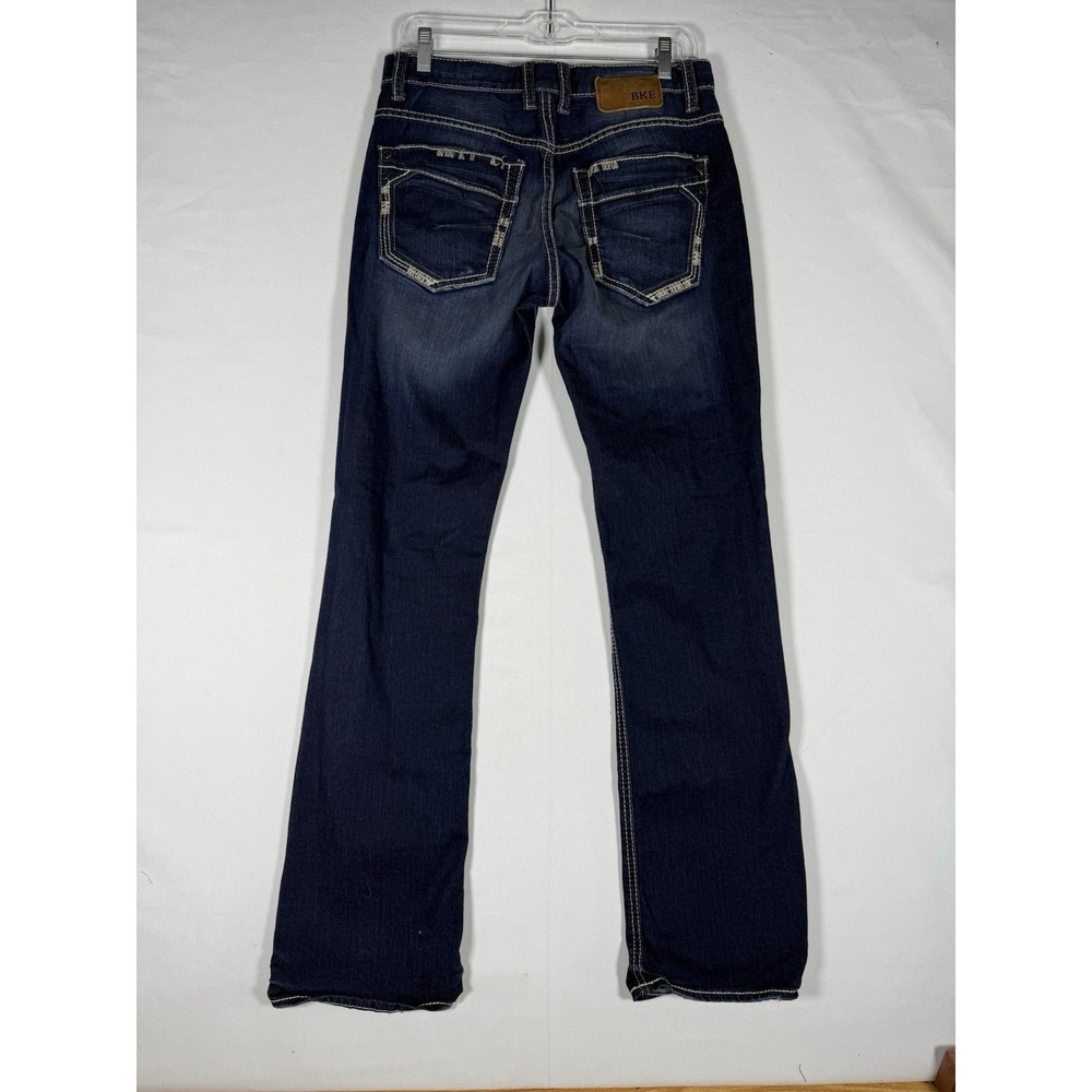 BKE BUCKLE Jean Men 30x32 Blue Wash Jake Straight Leg Regular Fit Stretch Cowboy - Picture 2 of 6